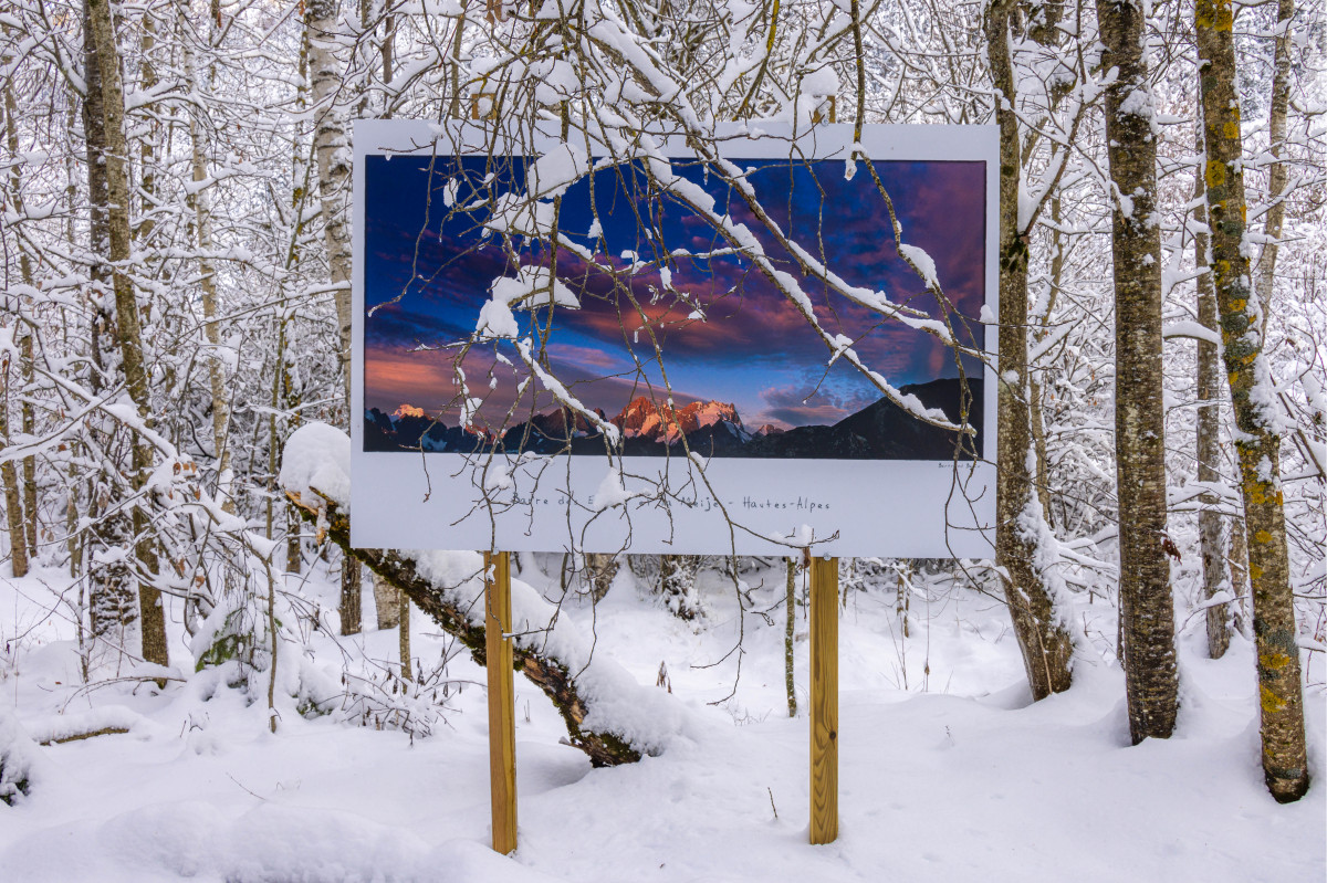 Lumières alpines, exposition photographique de Bertrand Bodin, Barre des Ecrins et la Meije