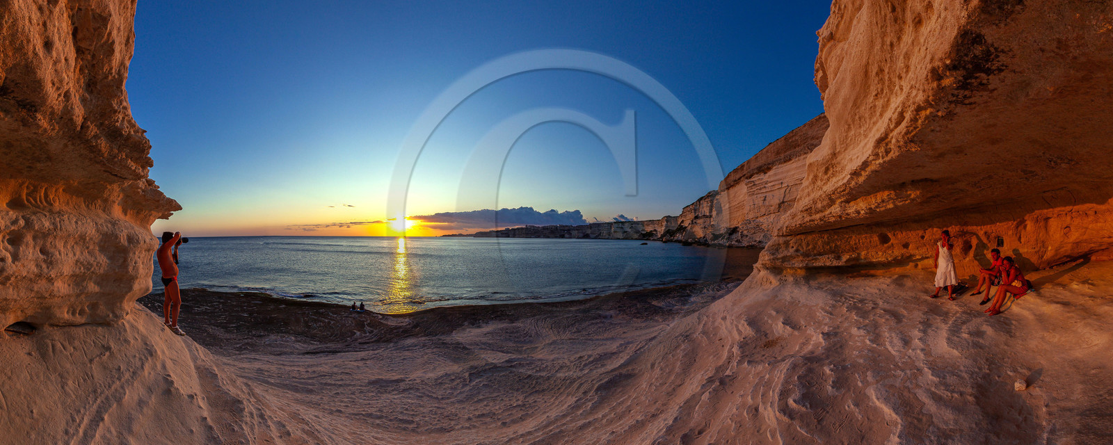Coucher de soleil sur Bonifacio