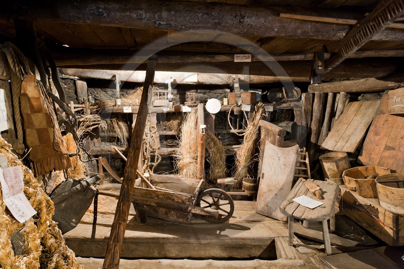 Saint-Véran, une des plus vieilles maisons du village, Musée de l'habitat et de la vie d'autrefois restée en état depuis 1976, dernier témoignage du passé