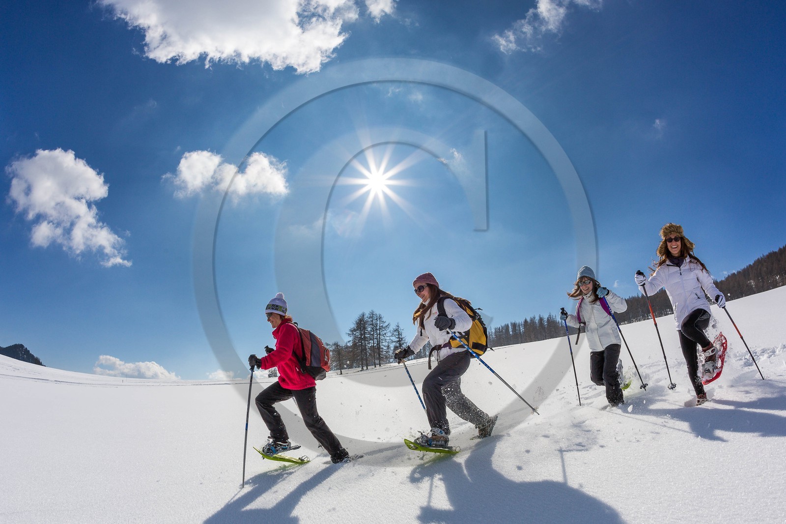 vallée de l'Ubaye, randonnée en raquettes à neige