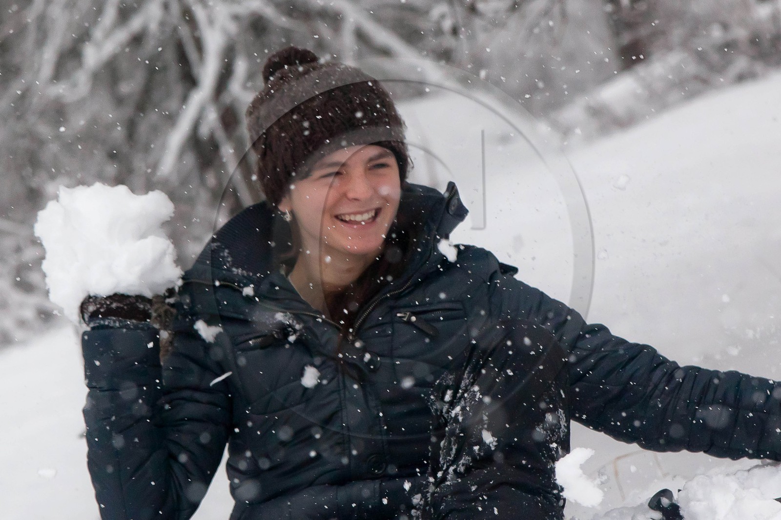 Hiver, randonnée balade sous la neige