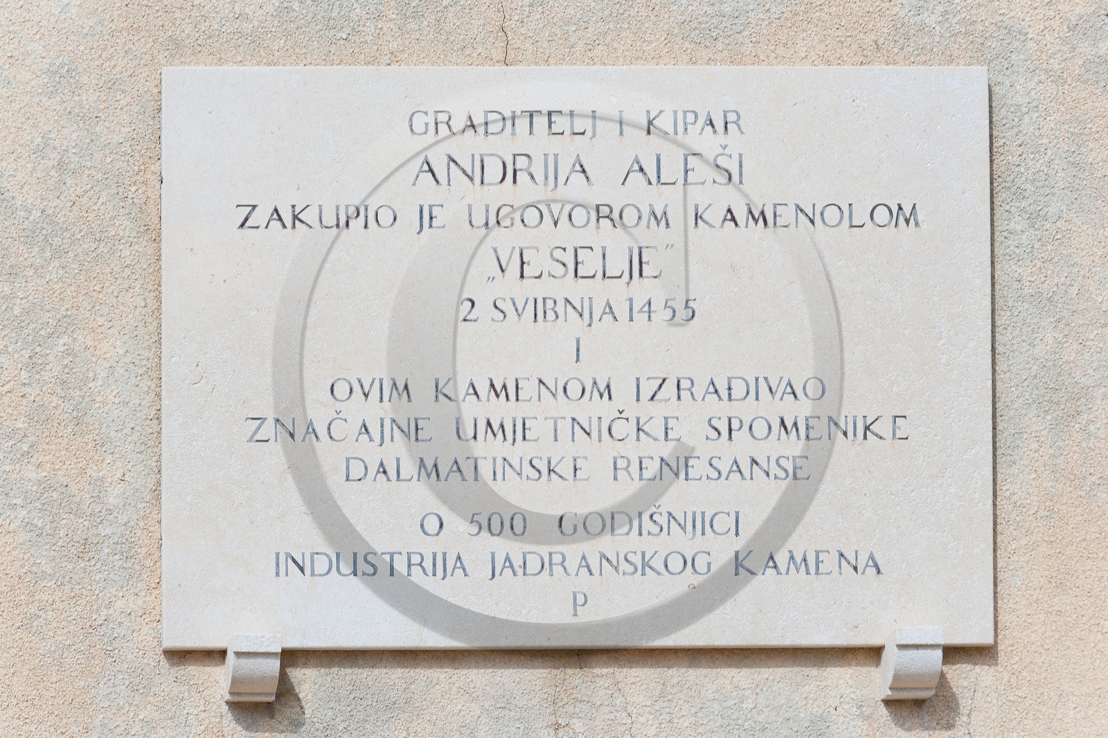 Croatie,  Ile de Brac, Pucisca, Carrière Jadrankamen, La pierre de Brac fut utilisée pour la construction de la Maison Blanche aux USA