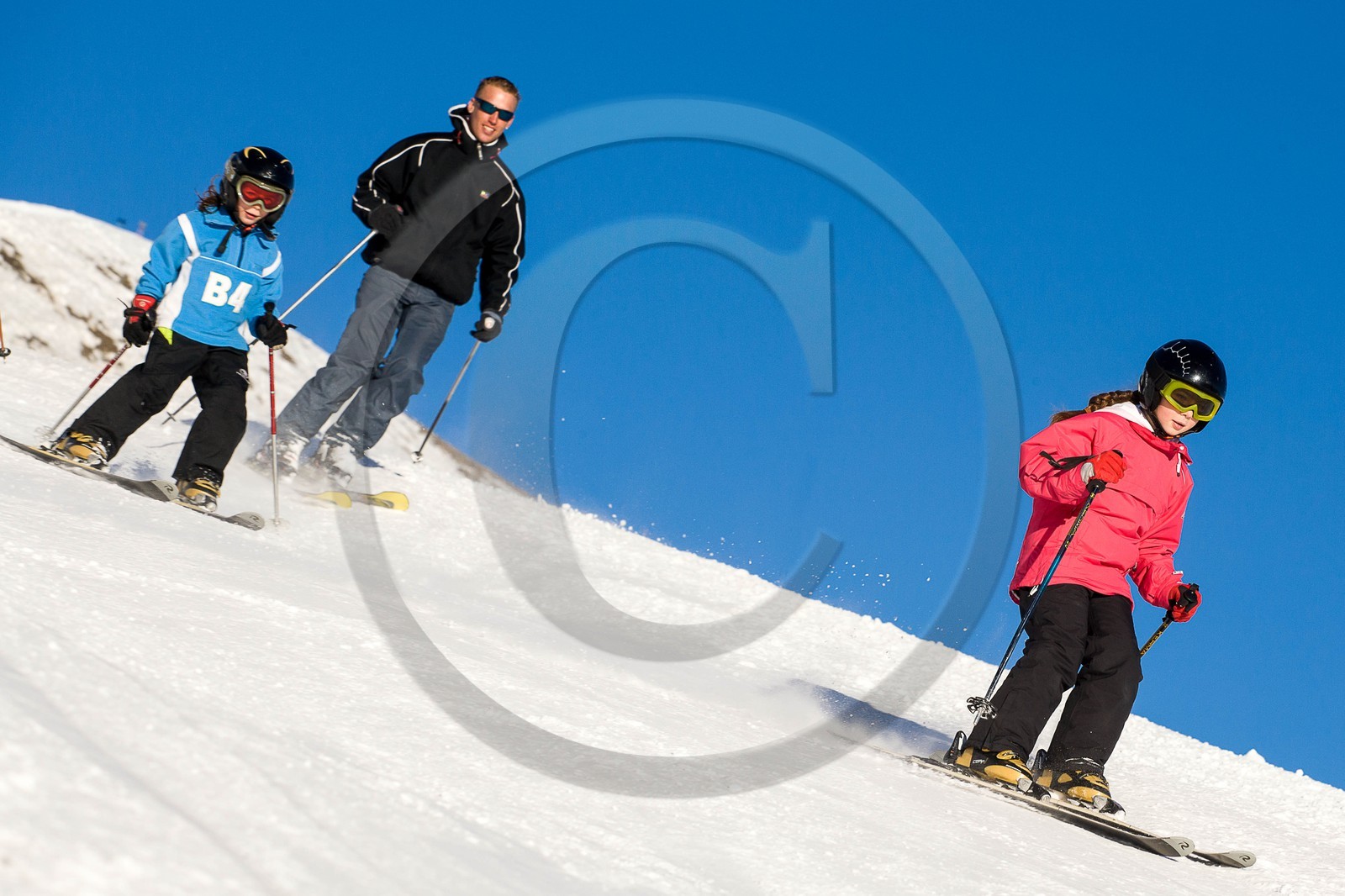 Ski piste famille
