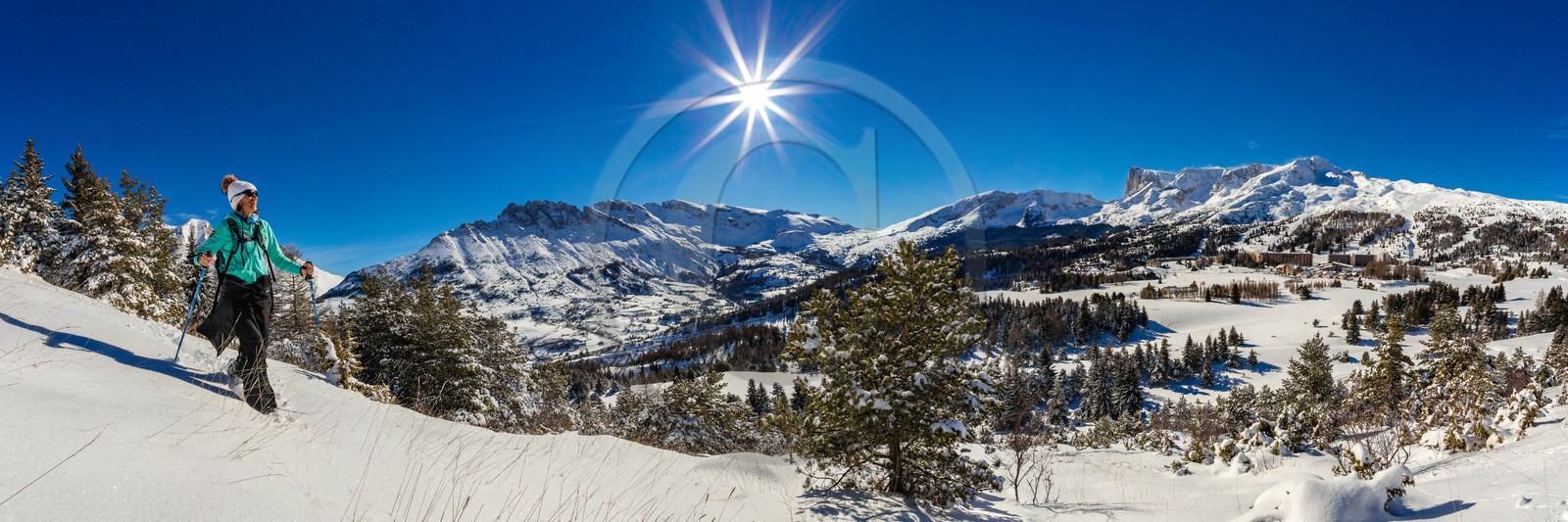 Superdevoluy, randonnée en raquettes à neige