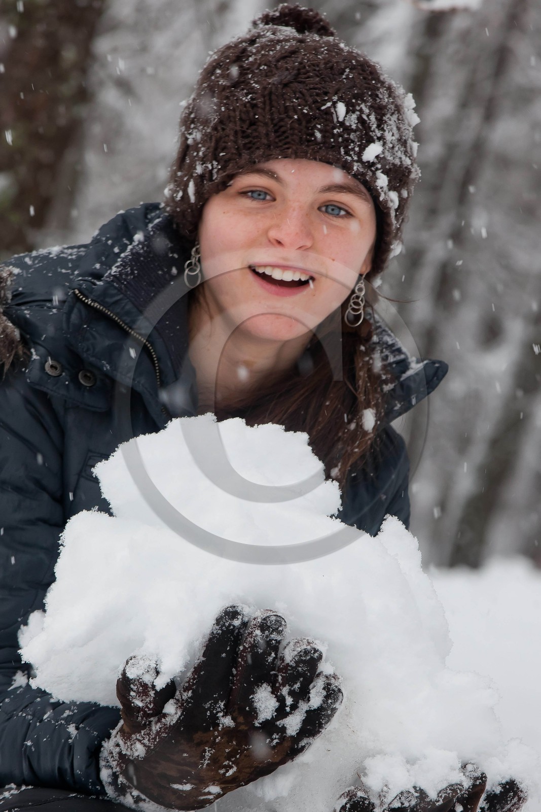 Hiver, randonnée balade sous la neige