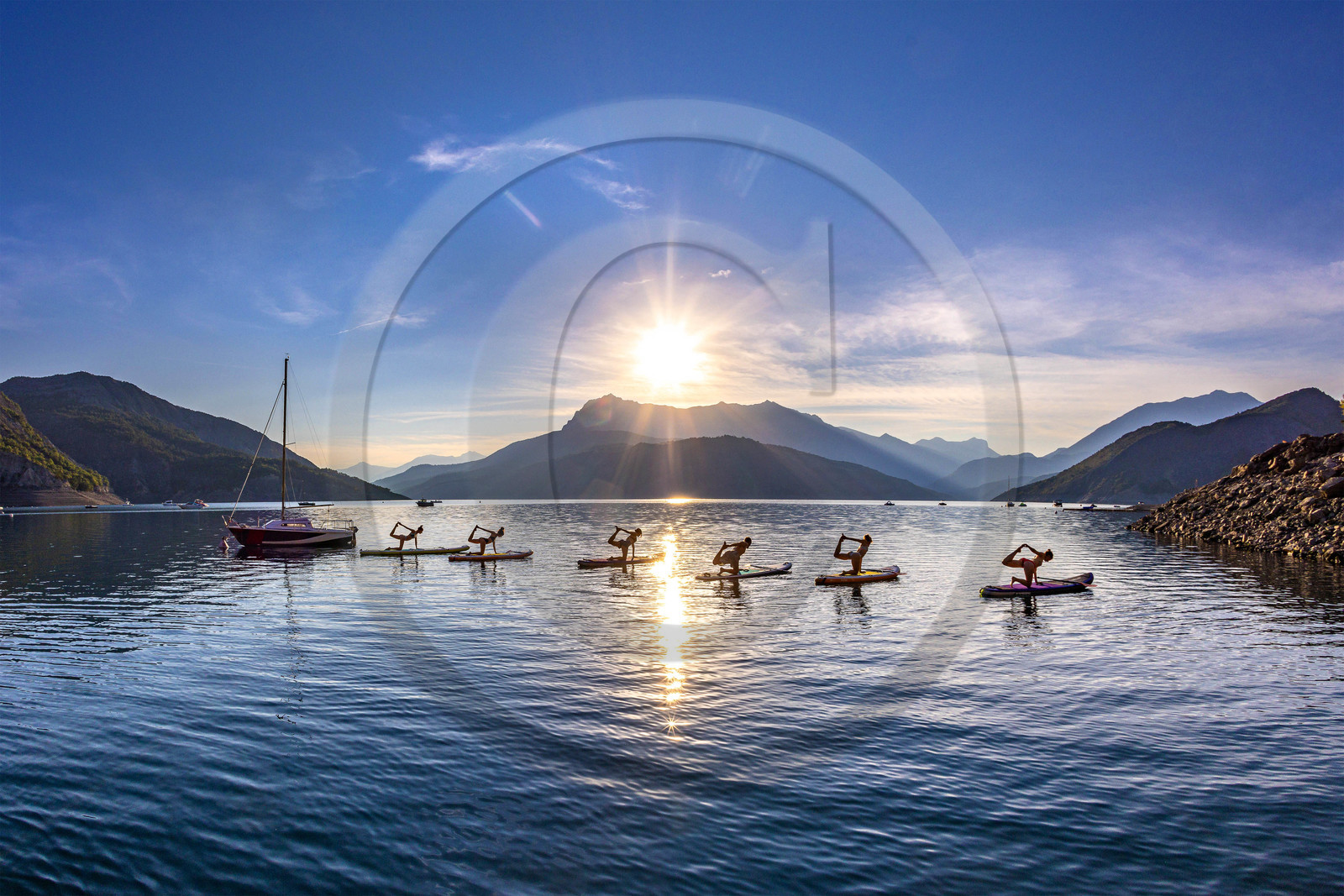 Yoga sur paddle, Serre-Ponçon Aloha