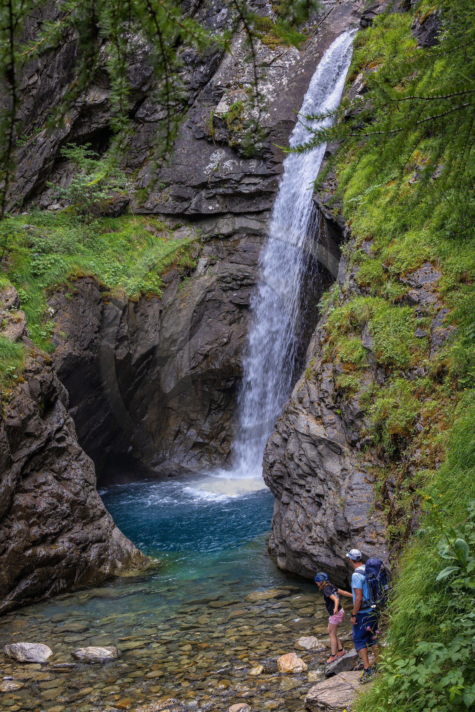 Vallée de Freissinières, cascade des Oules,
