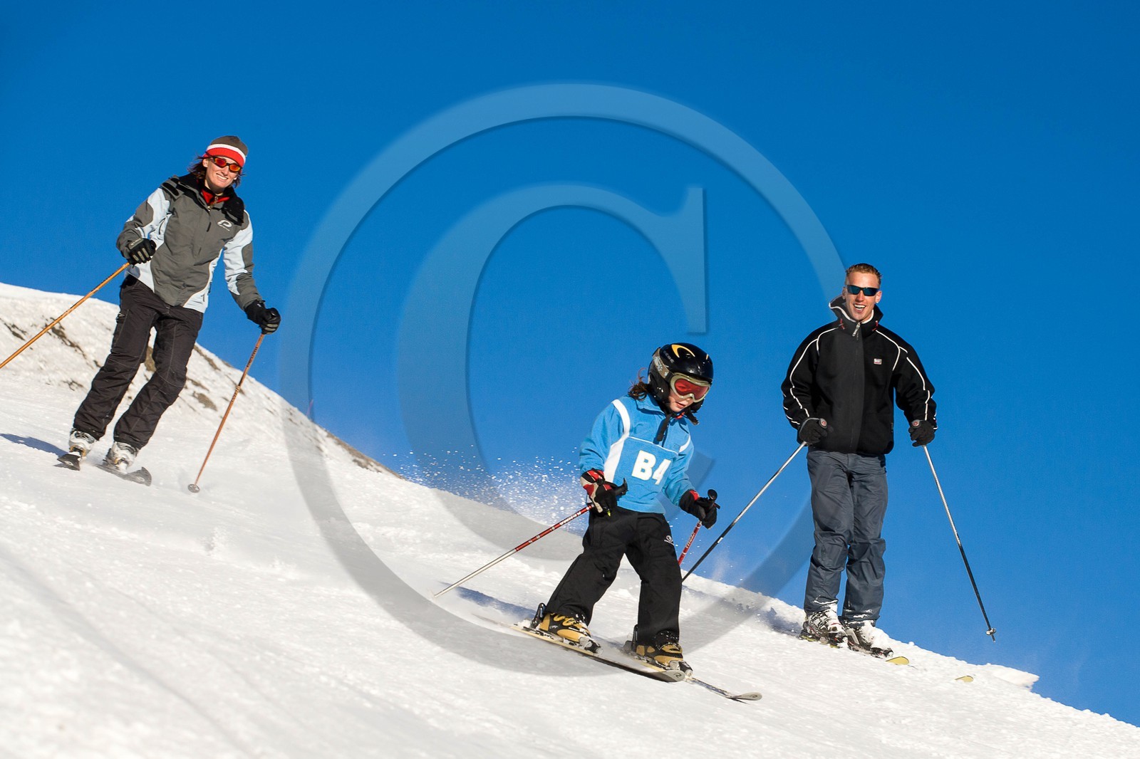 Ski piste famille