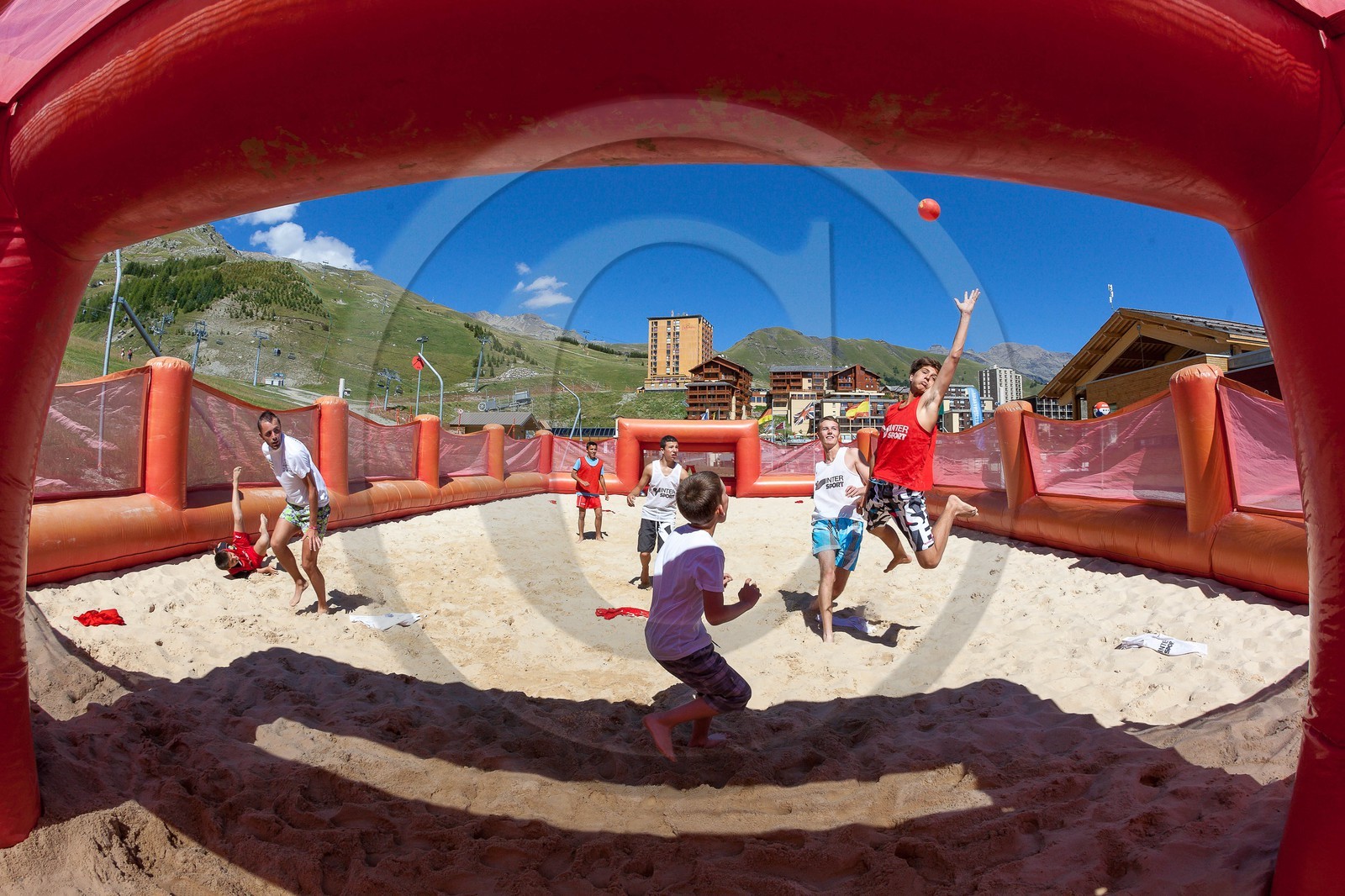 Orcières 1850, beach soccer,